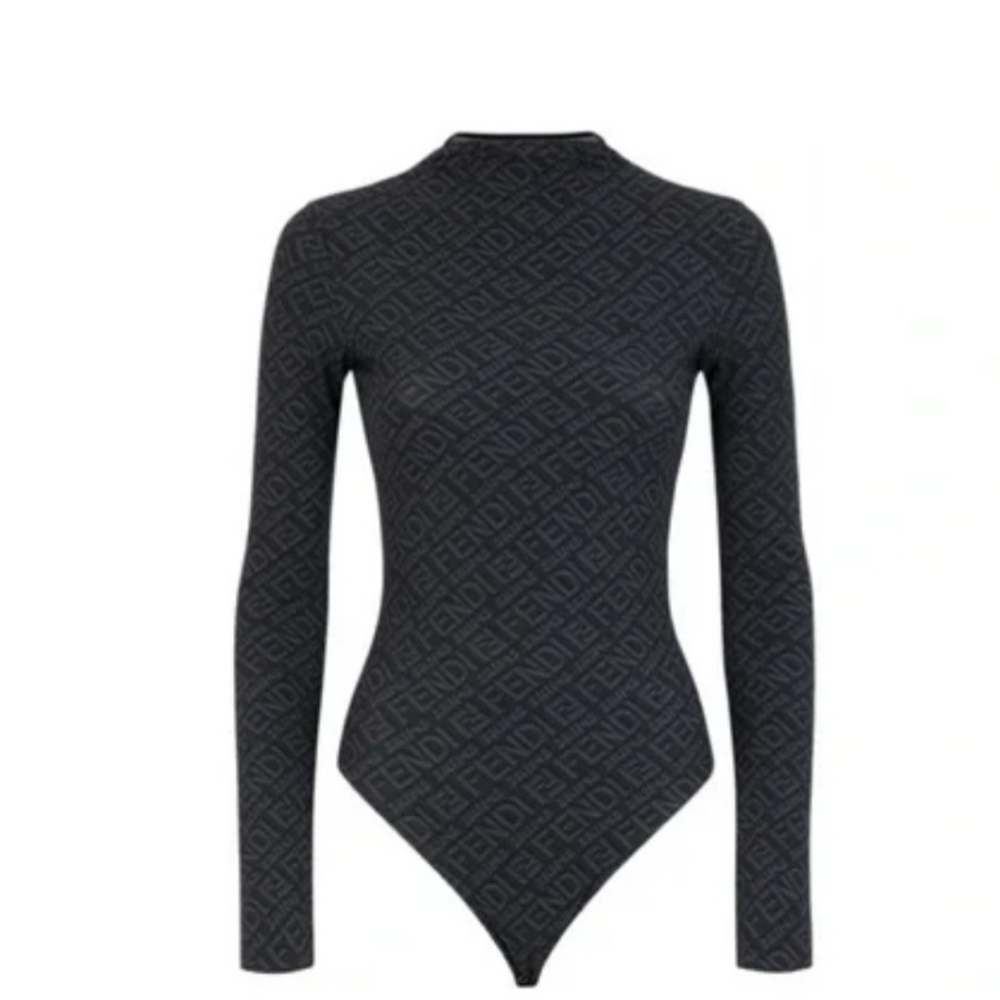 SKIMS FENDI Black Monogram Bodysuit - Picture 4 of 10